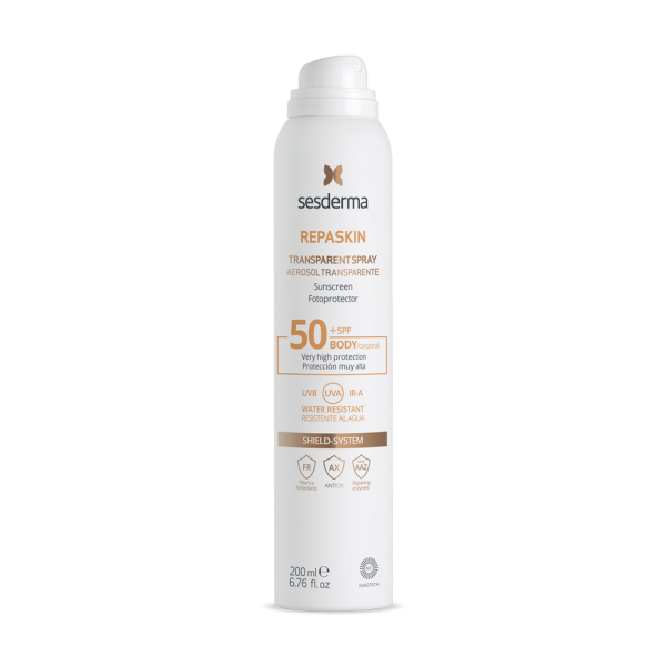 SESDERMA REPASKIN Spray Aérosol transparent SPF 50 200ml – Image 1