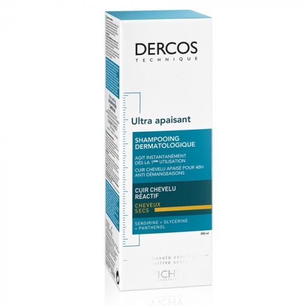 VICHY DERCOS SHAMPOOING ULTRA APAISANT CHEVEUX SECS 200ML – Image 2