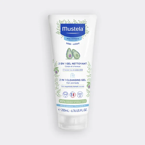 MUSTELA GEL NETTOYANT 2EN1 BEBE A L'AVOCAT 200 ML – Image 2