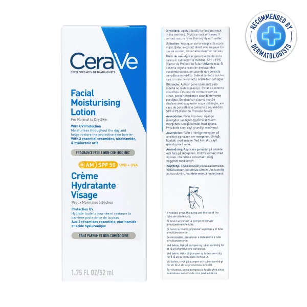 CERAVE CREME HYDRATANTE VISAGE SPF50 52mL – Image 2