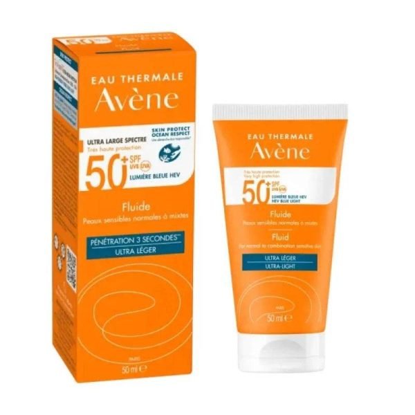AVENE SOLAIRE FLUIDE TRES HAUTE PROTECTION SPF 50+ 50 ML – Image 2