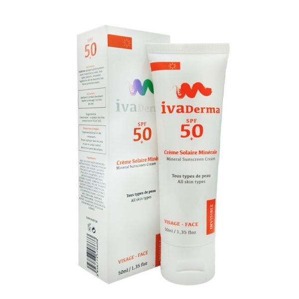 IVADERMA CREME SOLAIRE MINÉRAL INVISIBLE SPF50+  50 ML – Image 2