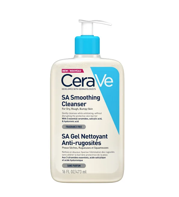CeraVe SA Gel Nettoyant Anti-Rugosités 473ml visage et corps