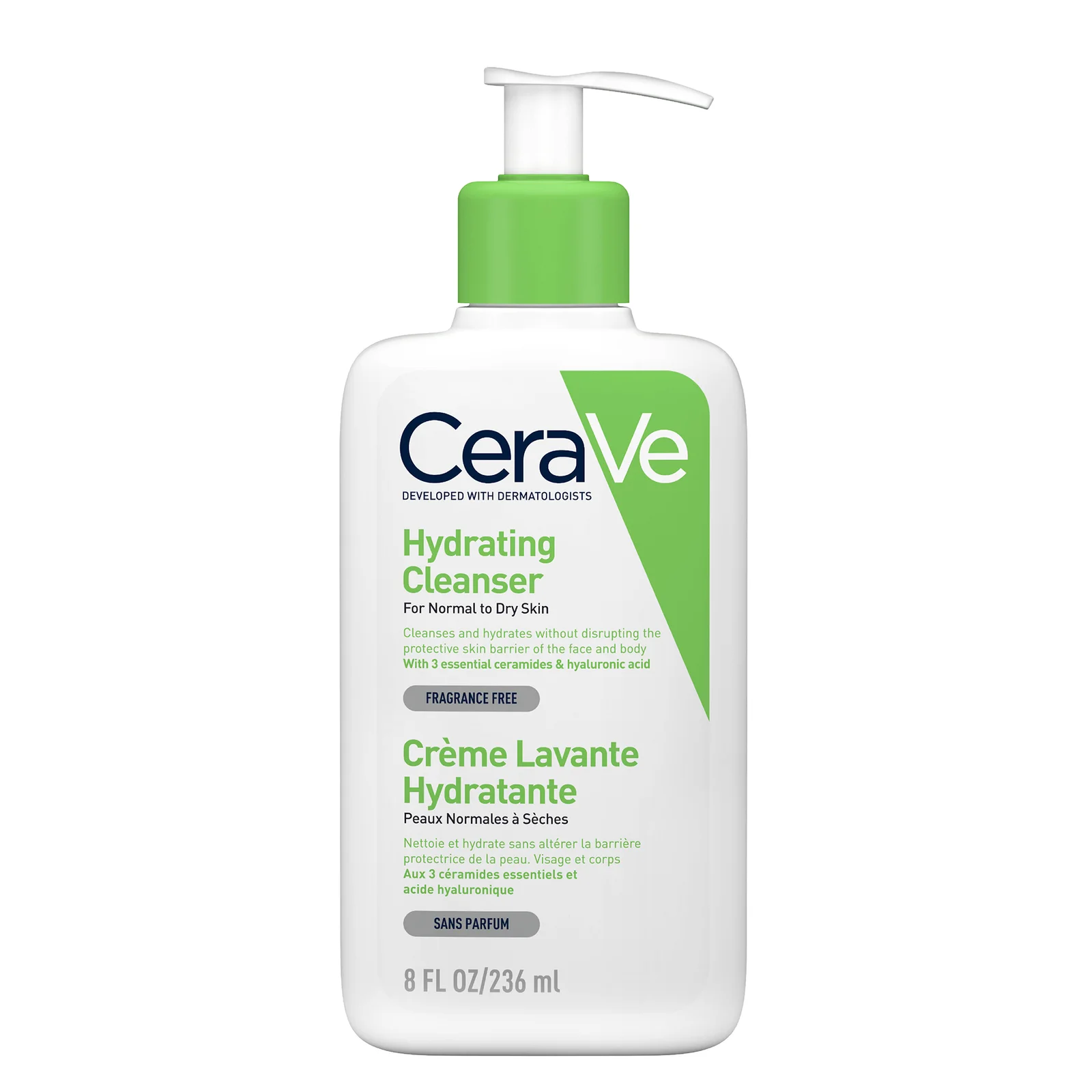 CeraVe Crème Lavante Hydratante 236ml peau normale à sèche