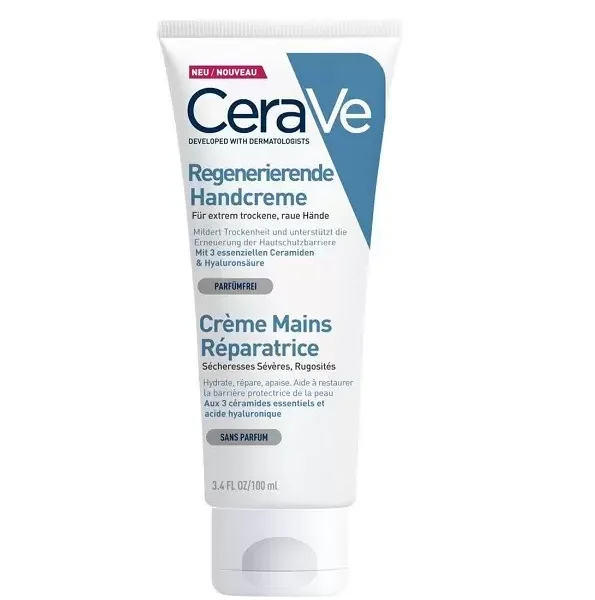 CeraVe Crème Mains Réparatrice 100ml mains sèches et abîmées
