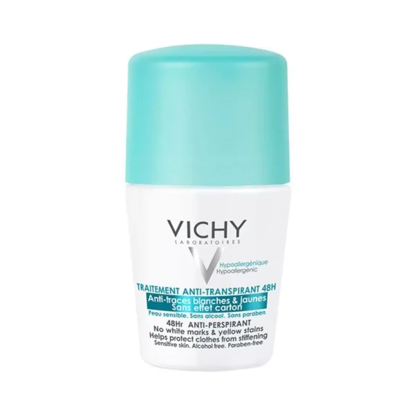 Vichy déodorant anti-transpirant anti-traces 48h 50ml