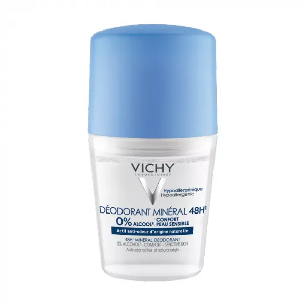 Vichy déodorant minéral 48h sans sels d’aluminium roll-on 50ml