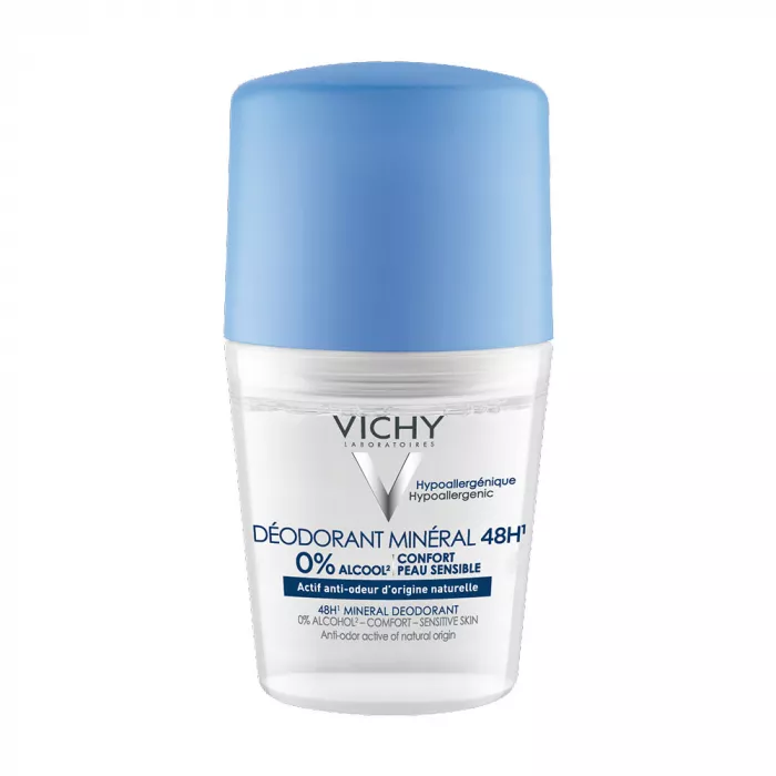 Vichy déodorant minéral 48h sans sels d’aluminium roll-on 50ml