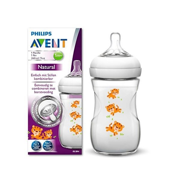 AVENT BIBERON NATURAL 2.0 TIGER 260ML REF SCF070/20 – Image 1