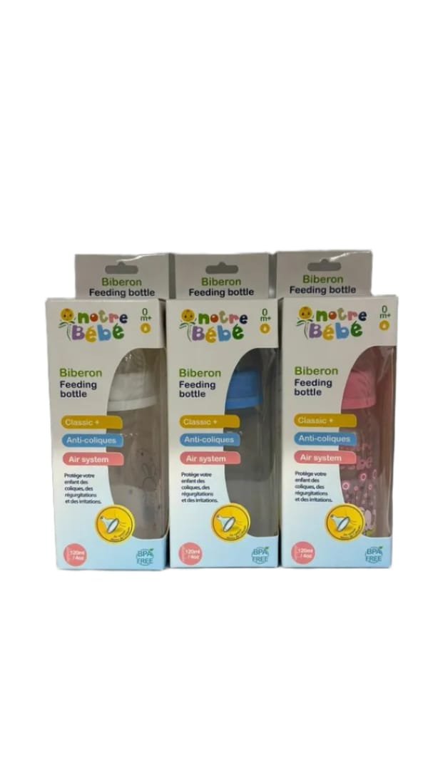 NOTRE BÉBÉ Biberon Sans Poignées 120 ml