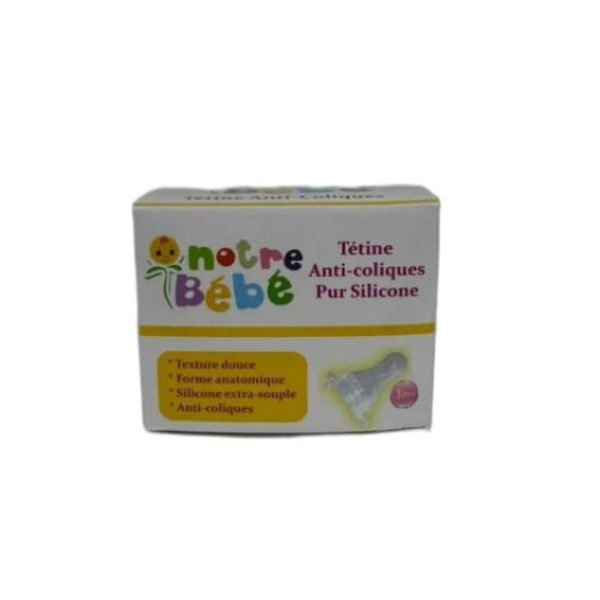 NOTRE BÉBÉ Tétine Anti-Coliques Pur Silicone +3 Mois