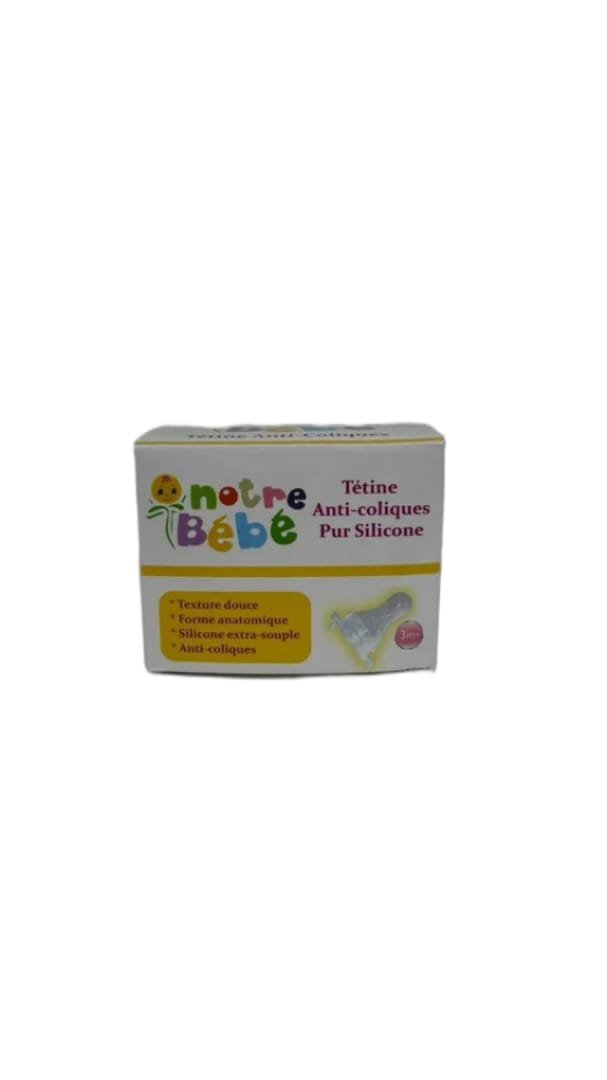 NOTRE BÉBÉ Tétine Anti-Coliques Pur Silicone +3 Mois