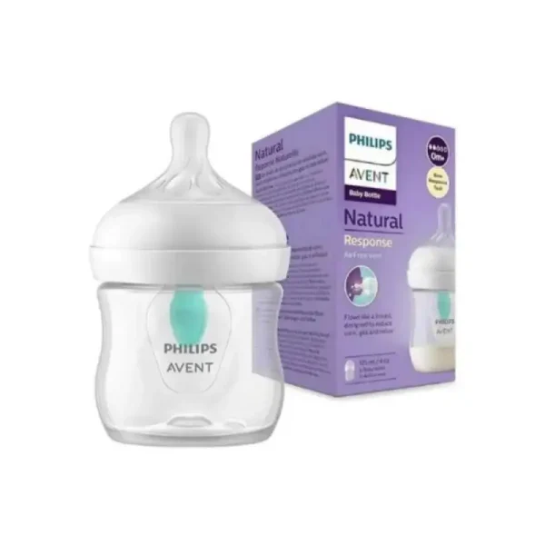 AVENT BIBERON NATURAL VALVE AIR FREE +0MOIS 125ML REF SCY670/01 – Image 1