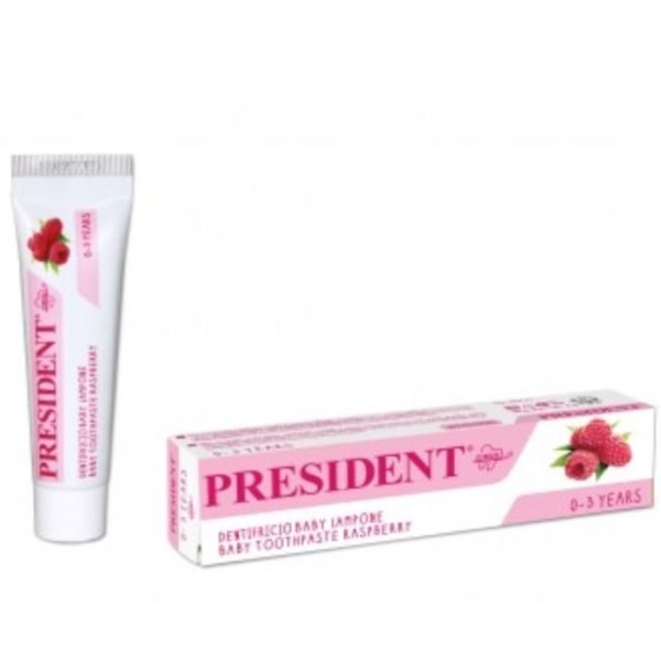 PRESIDENT DENTIFRICE BEBE 0-3ANS FRAMBOISE 30ML – Image 1