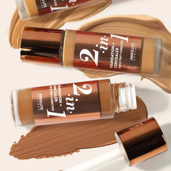 ABSOLUTE NEW YORK 2in1 Foundation & Concealer Warm Sand 35ML REF MFFC03 – Image 2