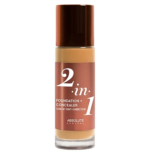 ABSOLUTE NEW YORK 2in1 Foundation & Concealer Cool Beige 35ML REF MFFC04 – Image 1