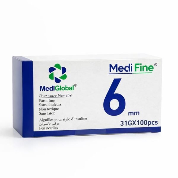 MEDIGLOBAL MEDI-FINE AIGUILLE 31G/6MM B100PCS – Image 1