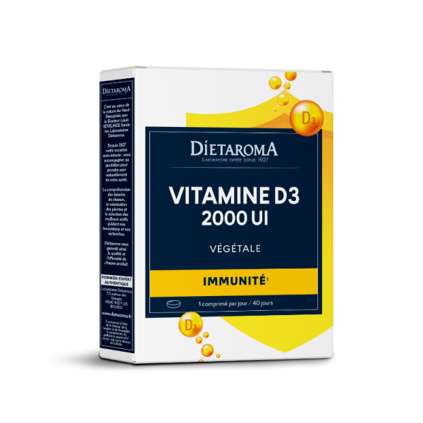 DIETAROMA Vitamine D3 végétale 40 comprimés – Image 1