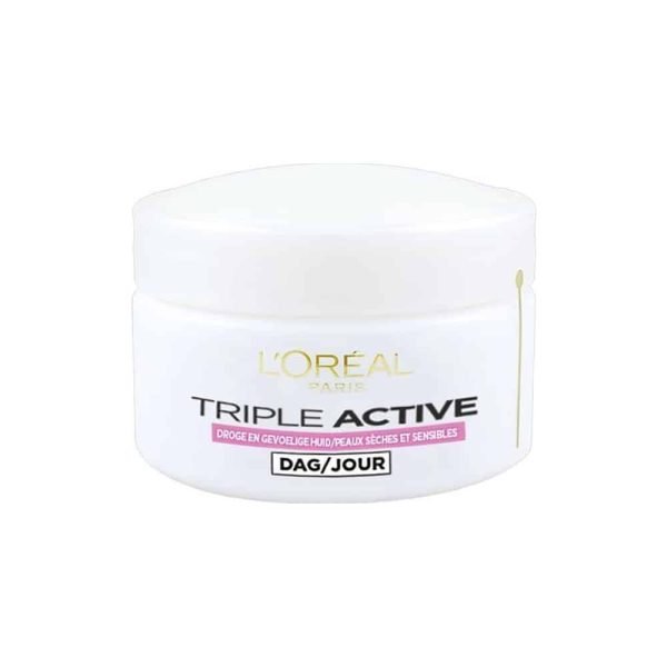 L'OREAL TRIPLE ACTIVE CREME HYDRATANTE MULTI-PROTECT JOUR PEAUX SÈCHES ET SENSIBLES 50ML – Image 2