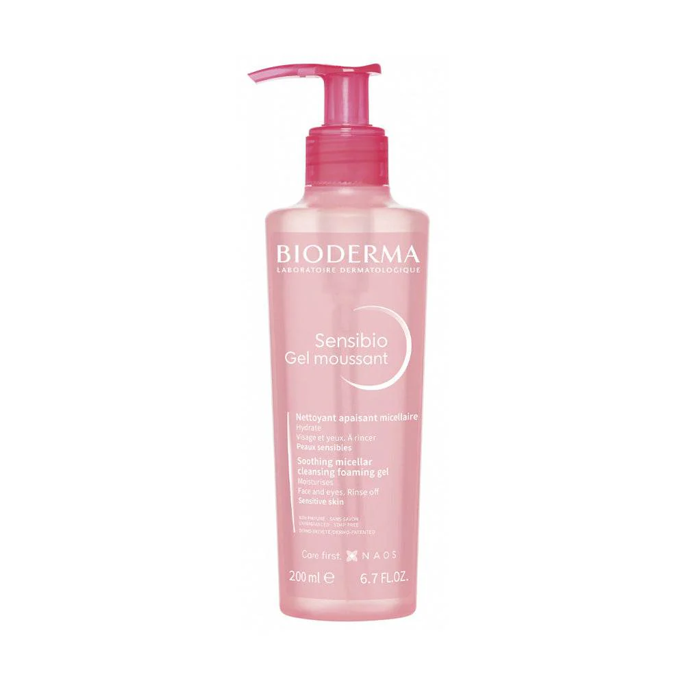 Bioderma Sensibio Gel Moussant Nettoyant Douceur 200ml, gel nettoyant doux pour visage sensible
