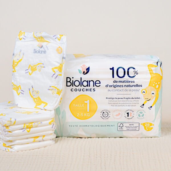 BIOLANE COUCHES ECOLOGIQUES TAILLE 1 2-5KG B28 – Image 2